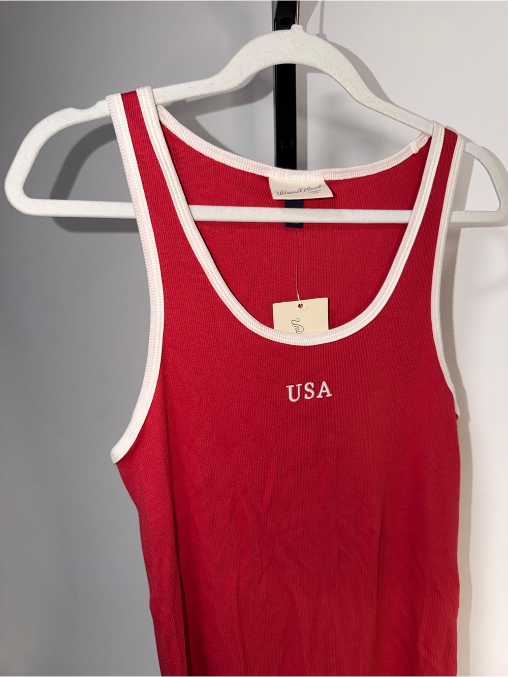 USA Ribbed Tank Top Women’s Large NWT Red Target Universal Thread